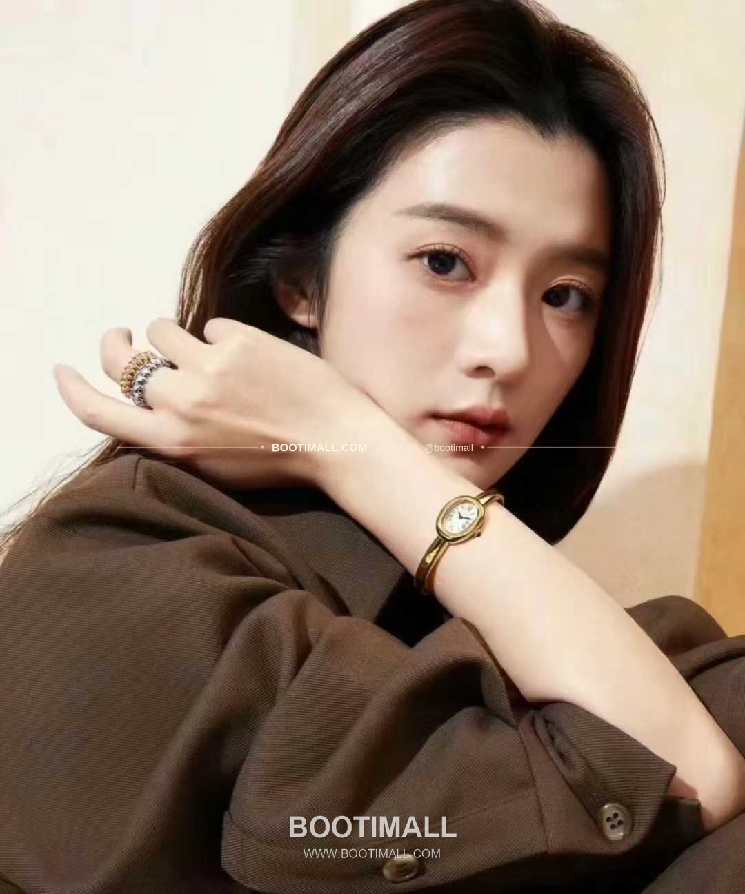 까르띠에 베누아 브레이슬릿 골드 로즈골드 타원형 화이트다이얼 블루핸즈 쿼츠 Cartier Baignoire Bracelet Gold Rose Gold Oval White Dial Blue Hands Quartz 24.6mm 1