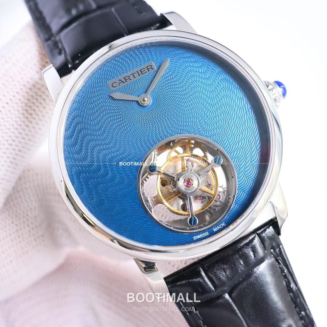 까르띠에 로통드 드 까르띠에 투르비용 스켈레톤 로만다이얼 오토매틱 Cartier Rotonde de Cartier Tourbillon Skeleton Roman Dial Automatic 42mm 2