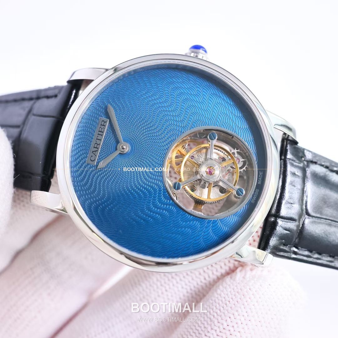 까르띠에 로통드 드 까르띠에 투르비용 스켈레톤 로만다이얼 오토매틱 Cartier Rotonde de Cartier Tourbillon Skeleton Roman Dial Automatic 42mm 4