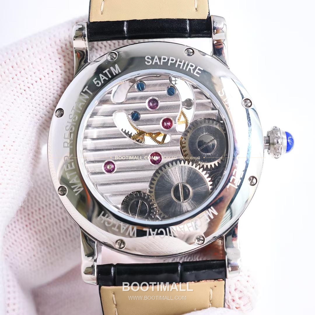 까르띠에 로통드 드 까르띠에 투르비용 스켈레톤 로만다이얼 오토매틱 Cartier Rotonde de Cartier Tourbillon Skeleton Roman Dial Automatic 42mm 8