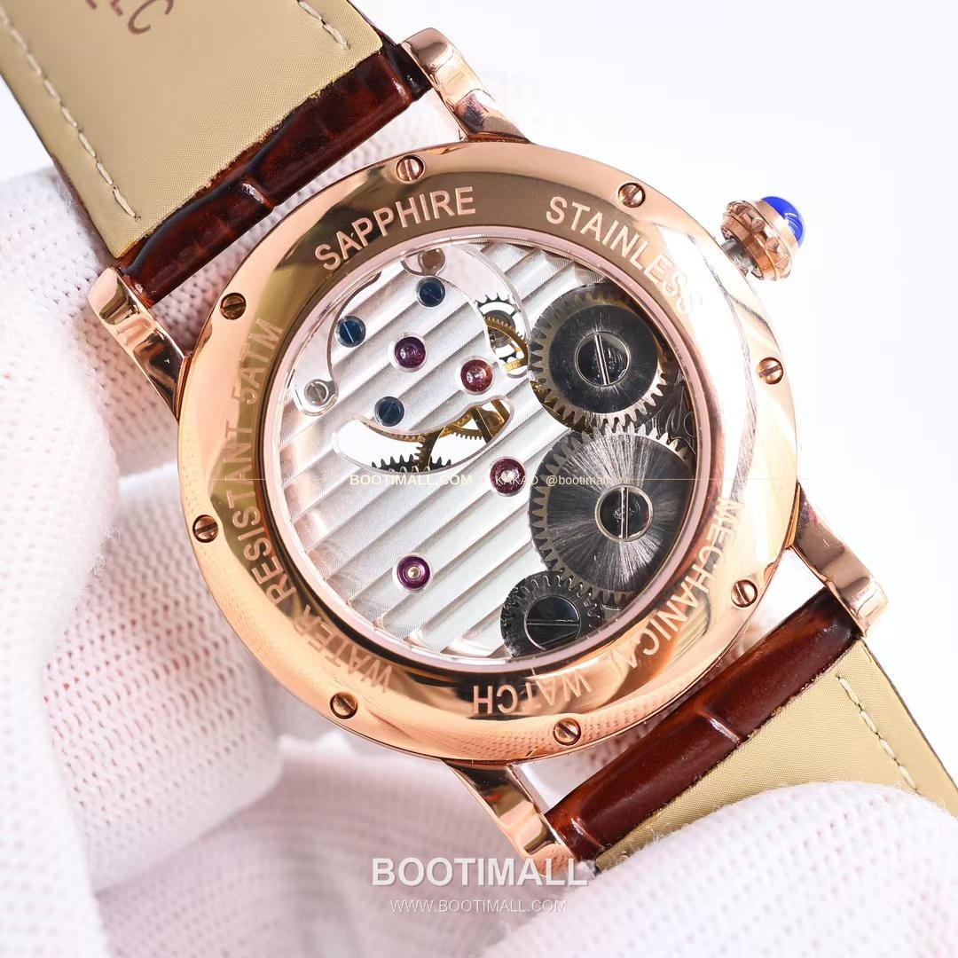 까르띠에 로통드 드 까르띠에 투르비용 스켈레톤 로만다이얼 오토매틱 Cartier Rotonde de Cartier Tourbillon Skeleton Roman Dial Automatic 42mm 8