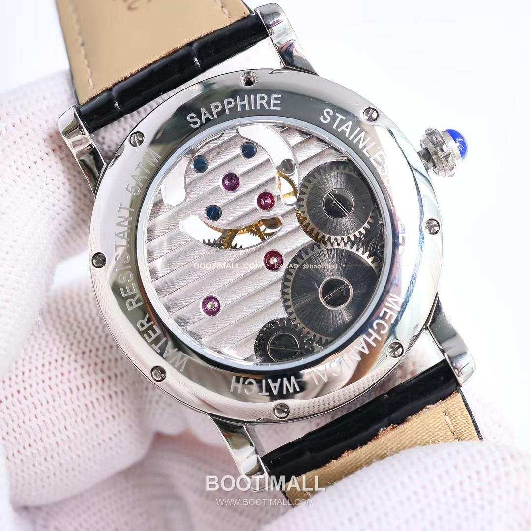 까르띠에 로통드 드 까르띠에 투르비용 스켈레톤 로만다이얼 오토매틱 Cartier Rotonde de Cartier Tourbillon Skeleton Roman Dial Automatic 42mm 9