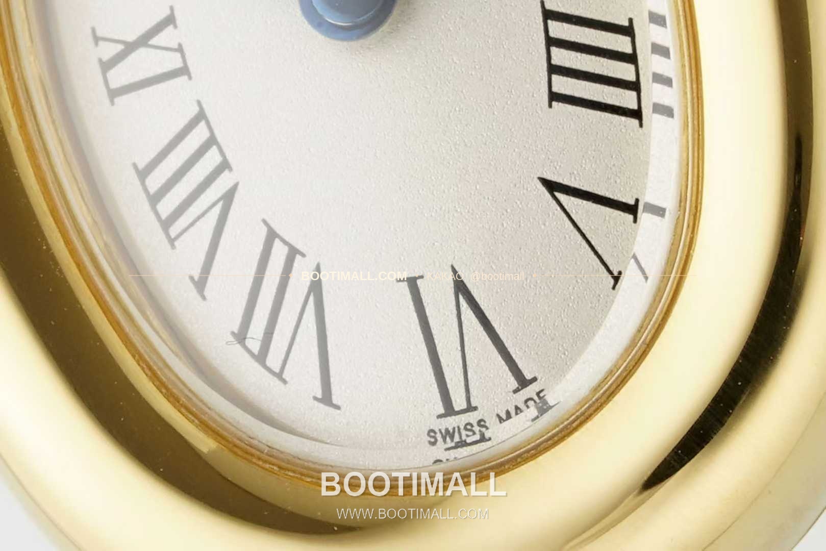 까르띠에 베누아 다이아 타원형 화이트다이얼 로만인덱스 블루핸즈 쿼츠 Cartier Baignoire Diamond Oval White Dial Roman Index Blue Hands Quartz 31.4mm 5