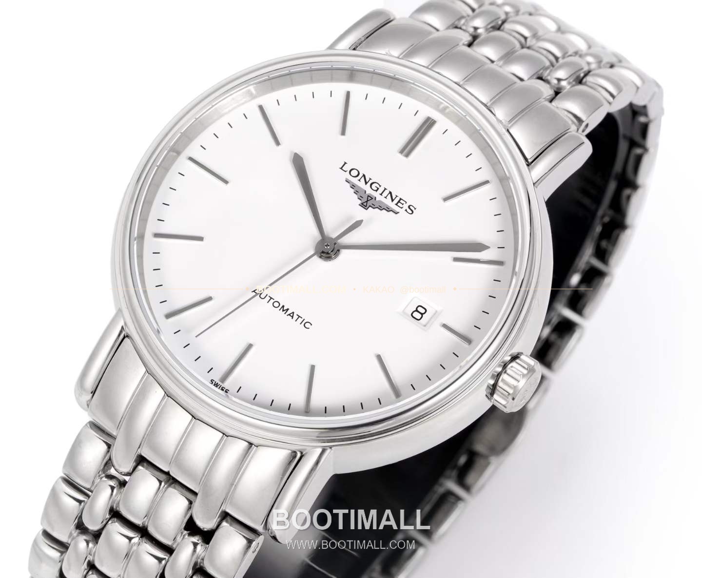 롱진 클래식 스틸 화이트다이얼 심플 오토매틱 Longines Classic Steel White Dial Simple Automatic L888 40mm 4