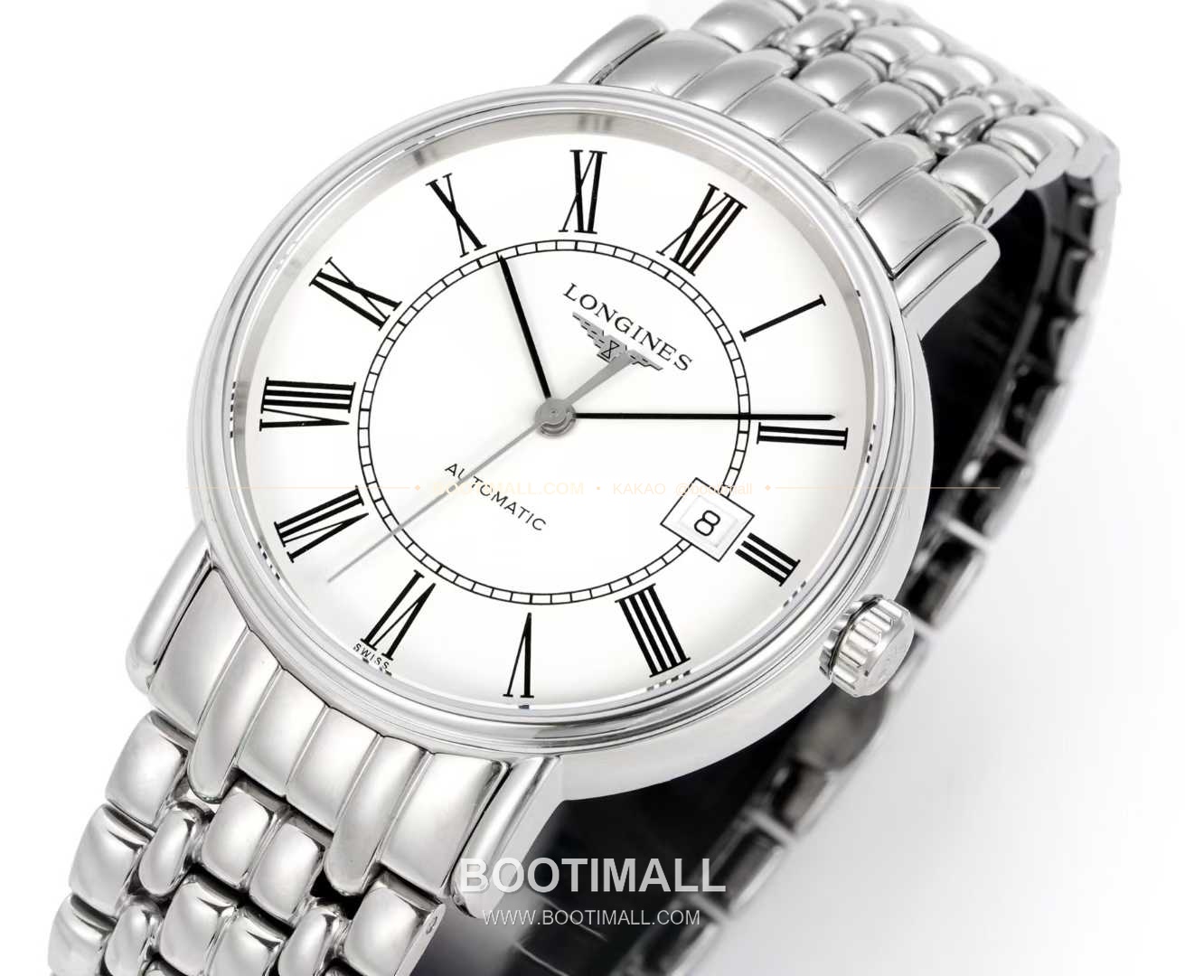 롱진 클래식 스틸 화이트다이얼 심플 오토매틱 Longines Classic Steel White Dial Simple Automatic L888 40mm 4