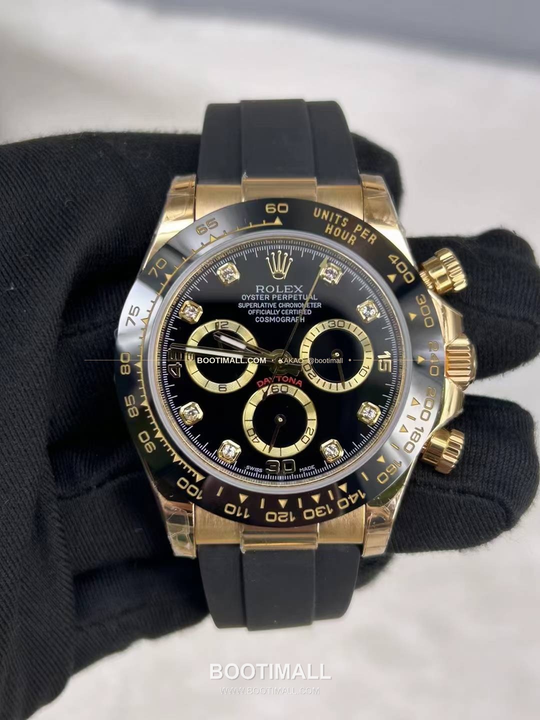 롤렉스 데이토나 18K 옐로우골드 블랙다이얼 크로노그래프 Rolex Daytona 18K Yellow Gold Black Dial Chronograph 40mm 2