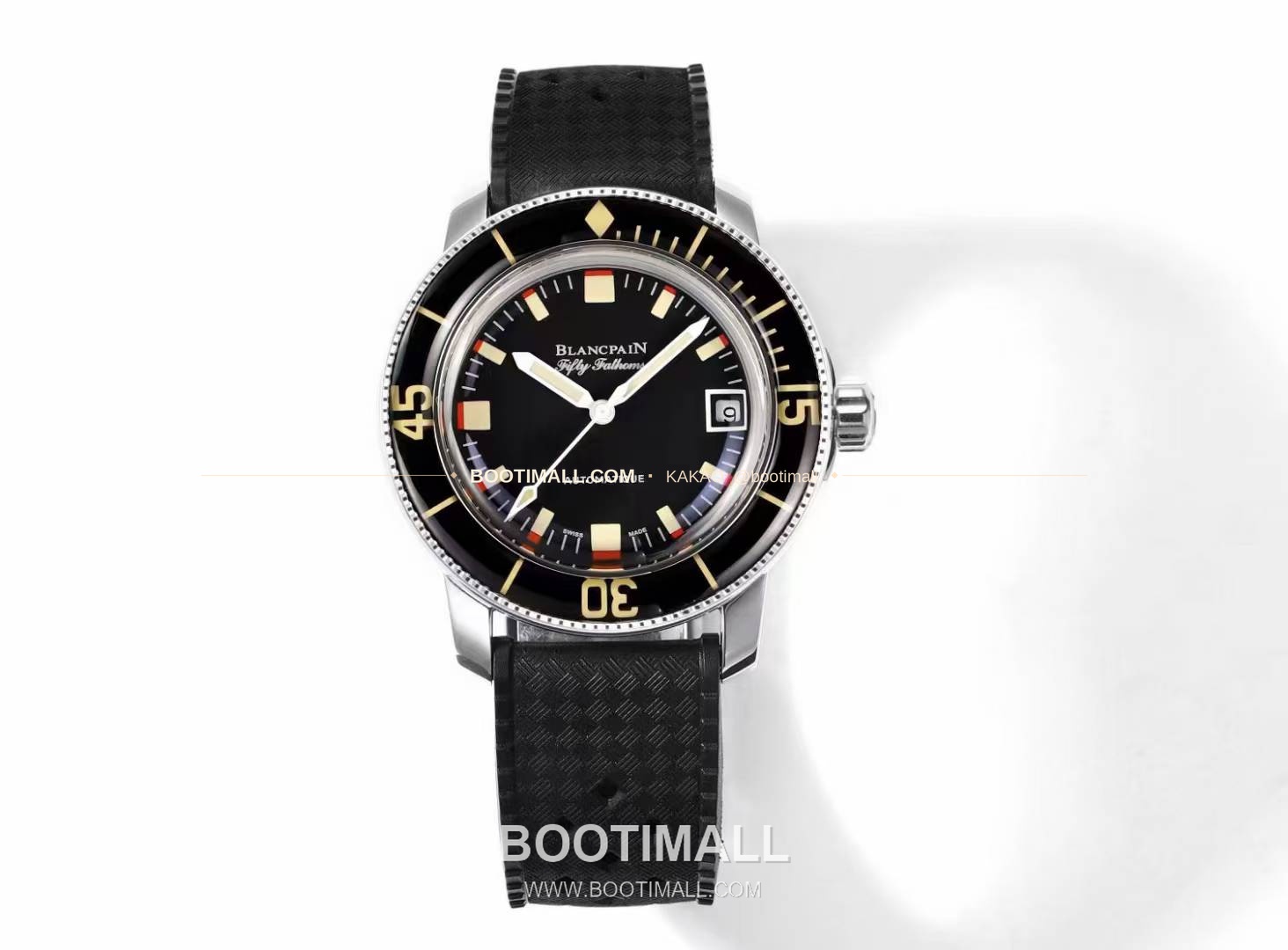 블랑팡 피프티 패덤즈 스틸 블랙다이얼 다이버 오토매틱 Blancpain Fifty Fathoms Steel Black Dial Diver Automatic 5008B 40.3mm 2