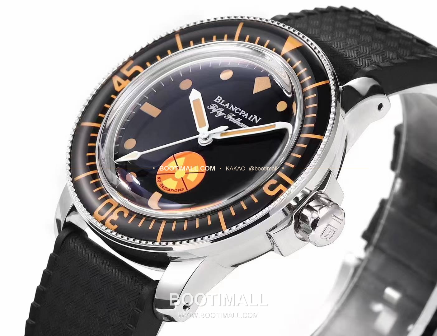 블랑팡 피프티 패덤즈 스틸 블랙다이얼 다이버 오토매틱 Blancpain Fifty Fathoms Steel Black Dial Diver Automatic 5008B 40.3mm 5