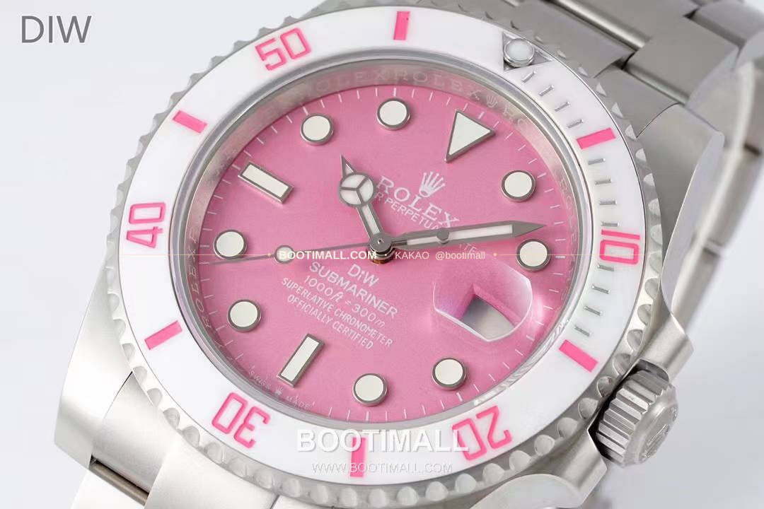 롤렉스 서브마리너 904L스틸 핑크다이얼 다이버 오토매틱 Rolex Submariner 904L Steel Pink Dial Diver Automatic 40mm 3