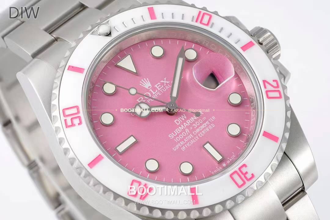 롤렉스 서브마리너 904L스틸 핑크다이얼 다이버 오토매틱 Rolex Submariner 904L Steel Pink Dial Diver Automatic 40mm 4