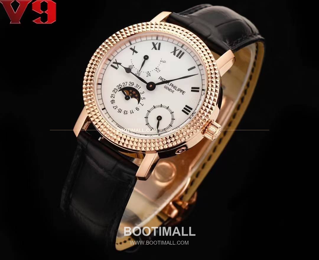 파텍필립 칼라트라바 화이트골드 블랙다이얼 문페이즈 오토매틱 Patek Philippe Calatrava White Gold Black Dial Moonphase Automatic 38mm 2