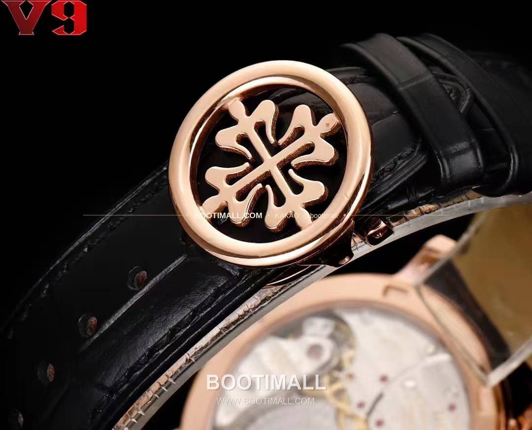 파텍필립 칼라트라바 화이트골드 블랙다이얼 문페이즈 오토매틱 Patek Philippe Calatrava White Gold Black Dial Moonphase Automatic 38mm 9