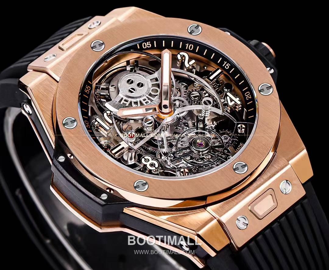 위블로 빅뱅 유니코 로즈골드 스켈레톤 투르비옹 수동 Hublot Big Bang Unico Rose Gold Skeleton Tourbillon Manual 45mm 4
