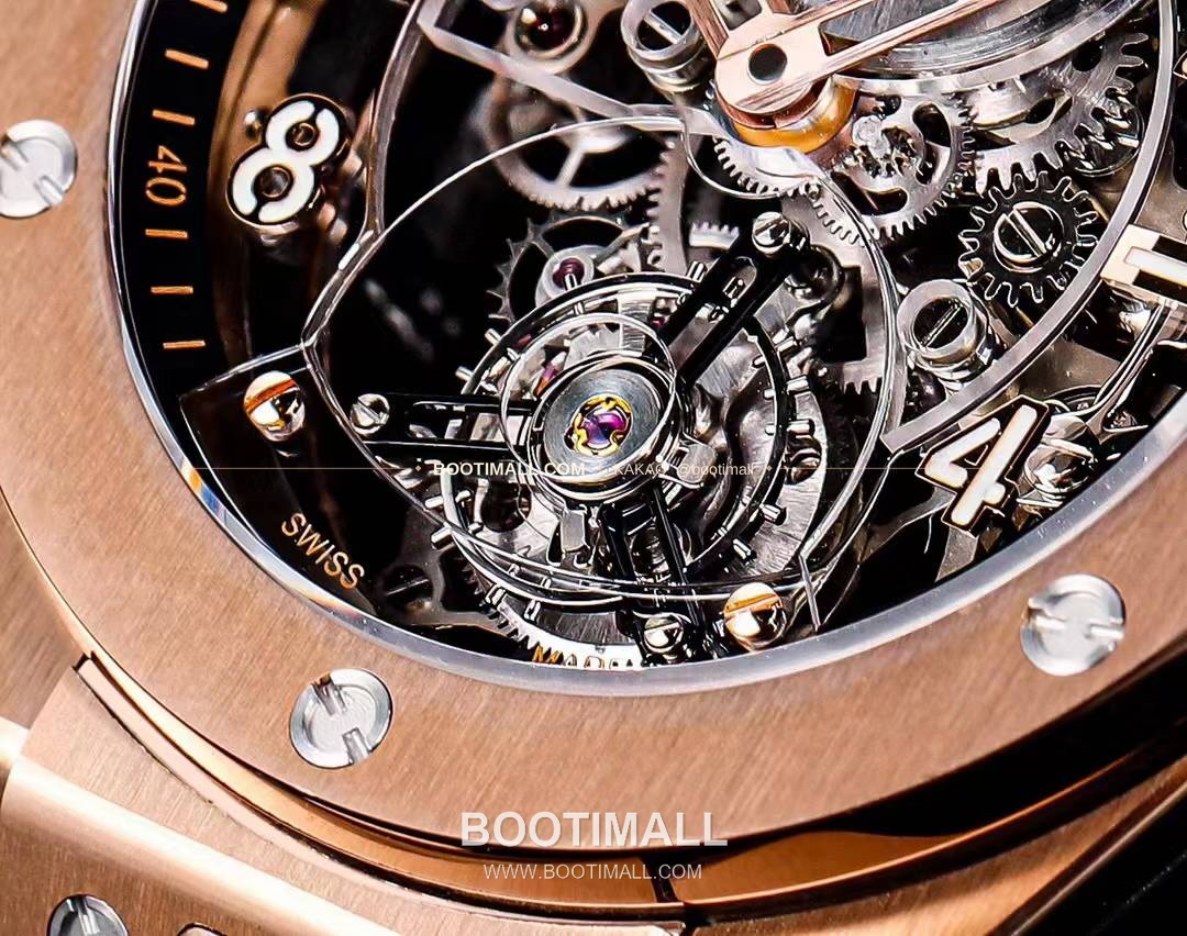위블로 빅뱅 유니코 로즈골드 스켈레톤 투르비옹 수동 Hublot Big Bang Unico Rose Gold Skeleton Tourbillon Manual 45mm 8