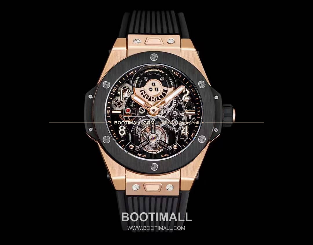위블로 빅뱅 유니코 블랙세라믹 스켈레톤 투르비옹 수동 Hublot Big Bang Unico Black Ceramic Skeleton Tourbillon Manual 45mm 1