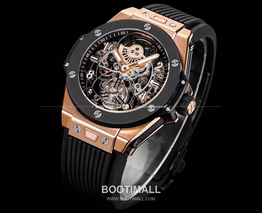 위블로 빅뱅 유니코 블랙세라믹 스켈레톤 투르비옹 수동 Hublot Big Bang Unico Black Ceramic Skeleton Tourbillon Manual 45mm 5