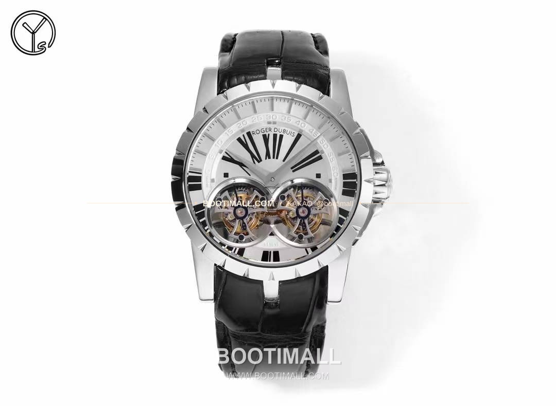 로저드뷔 엑스칼리버 로즈골드 스켈레톤 더블투르비옹 수동 Roger Dubuis Excalibur Rose Gold Skeleton Double Tourbillon Manual RDDBEX0249 45mm 1