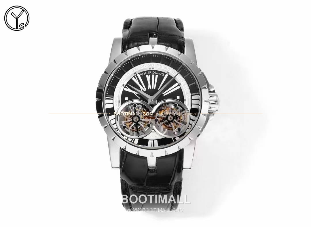 로저드뷔 엑스칼리버 로즈골드 스켈레톤 더블투르비옹 수동 Roger Dubuis Excalibur Rose Gold Skeleton Double Tourbillon Manual RDDBEX0249 45mm 1