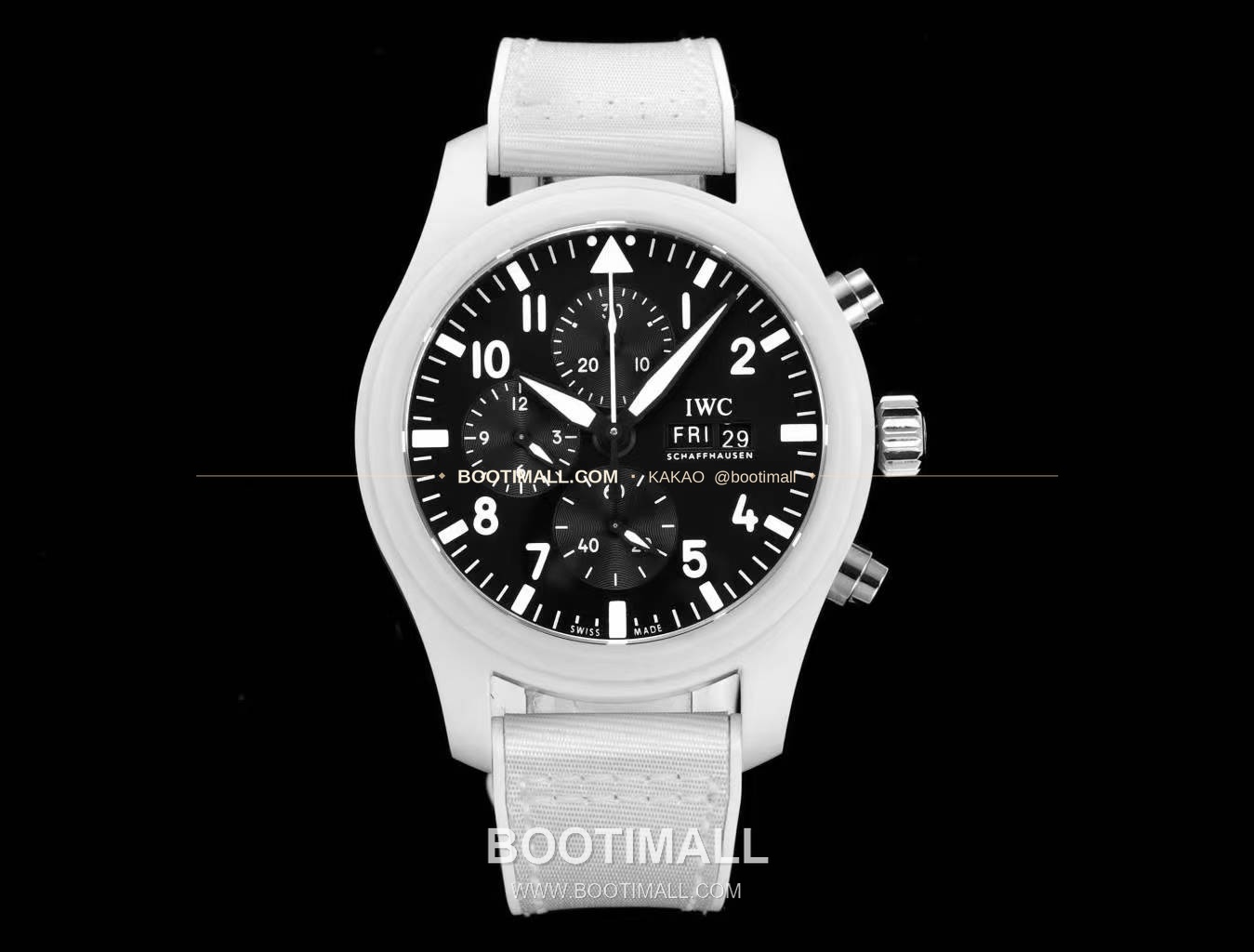 IWC 파일럿 탑건 세라믹 화이트다이얼 크로노그래프 오토매틱 IWC Pilot Top Gun Ceramic White Dial Chronograph Automatic Lake Tahoe 44.5mm 1
