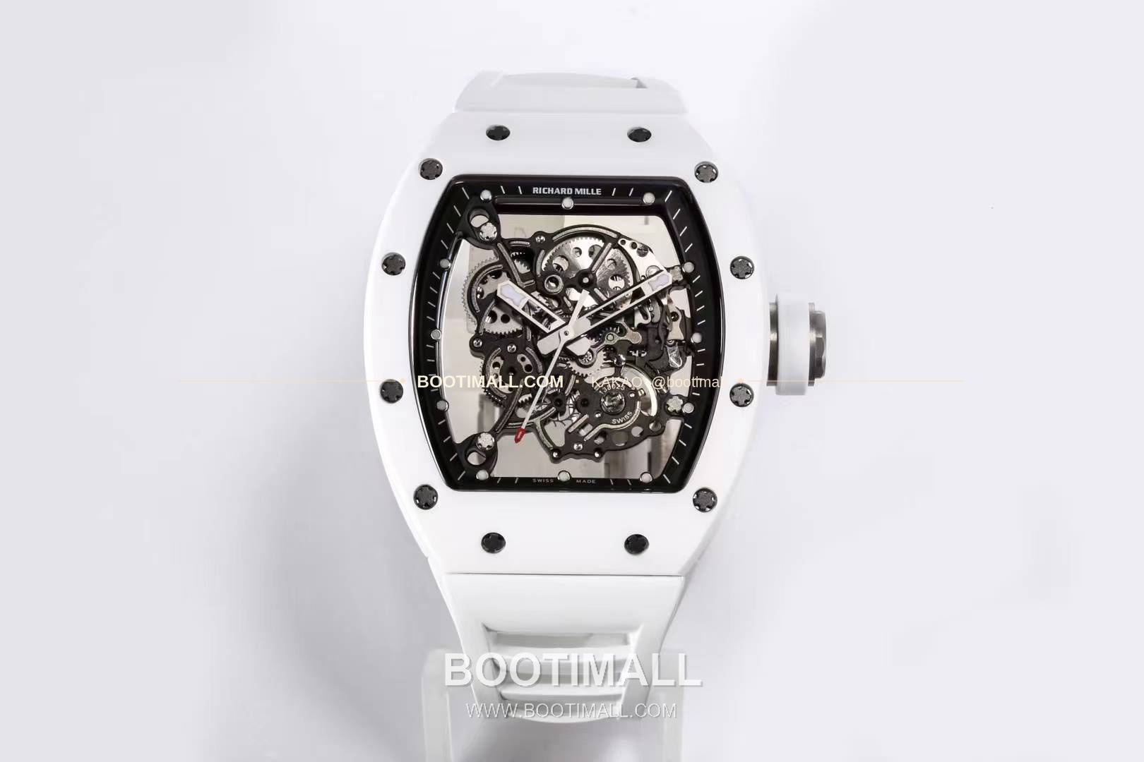 리차드밀 RM055 화이트세라믹 스켈레톤 수동 Richard Mille RM055 White Ceramic Skeleton Manual 49.9mm 1