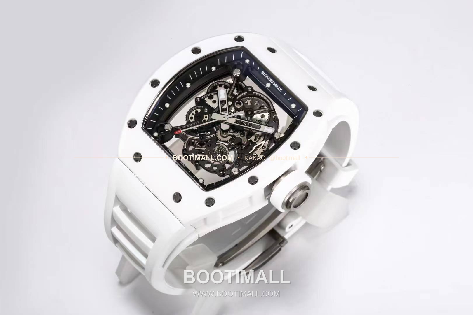리차드밀 RM055 화이트세라믹 스켈레톤 수동 Richard Mille RM055 White Ceramic Skeleton Manual 49.9mm 3