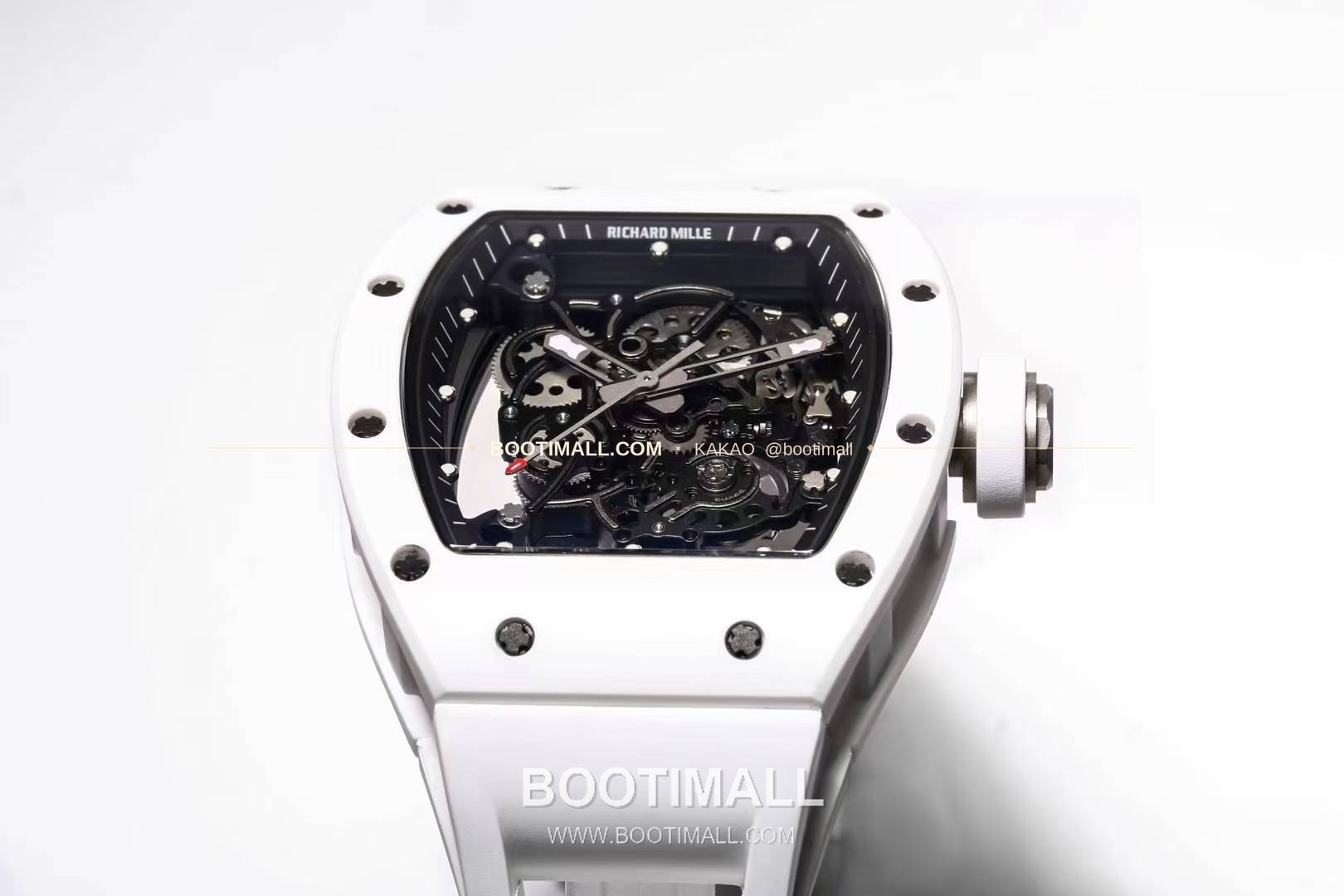 리차드밀 RM055 화이트세라믹 스켈레톤 수동 Richard Mille RM055 White Ceramic Skeleton Manual 49.9mm 4