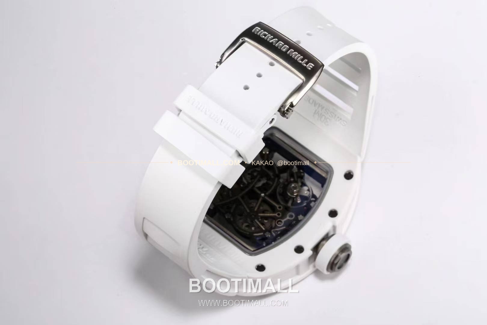 리차드밀 RM055 화이트세라믹 스켈레톤 수동 Richard Mille RM055 White Ceramic Skeleton Manual 49.9mm 7