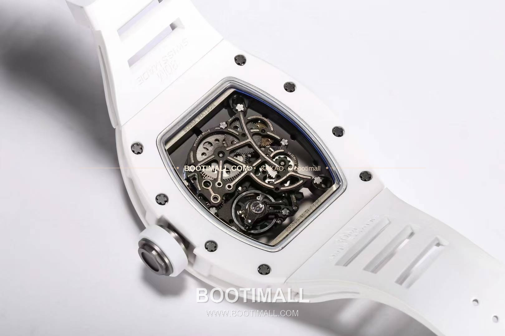리차드밀 RM055 화이트세라믹 스켈레톤 수동 Richard Mille RM055 White Ceramic Skeleton Manual 49.9mm 8