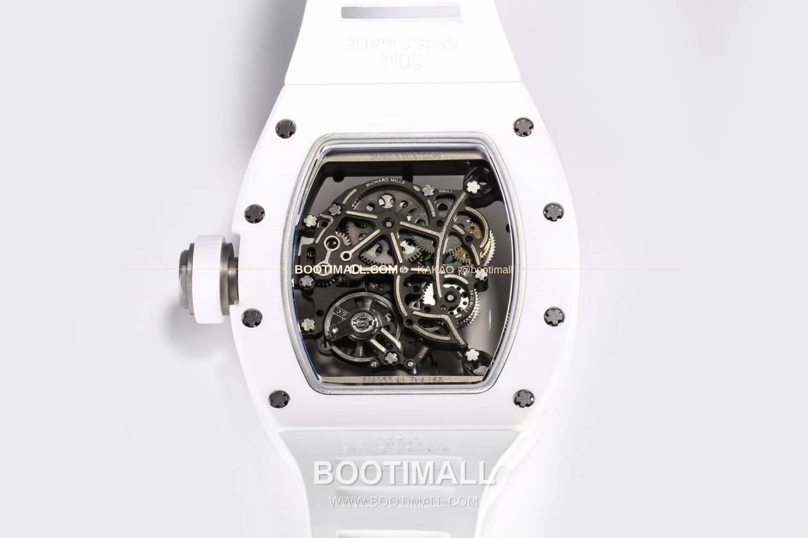 리차드밀 RM055 화이트세라믹 스켈레톤 수동 Richard Mille RM055 White Ceramic Skeleton Manual 49.9mm 9