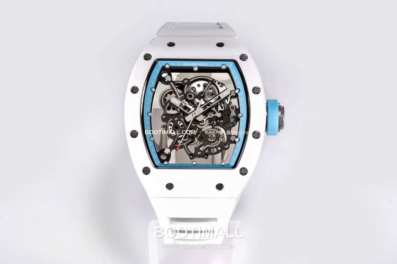 리차드밀 RM055 화이트세라믹 스켈레톤 수동 Richard Mille RM055 White Ceramic Skeleton Manual 49.9mm 1