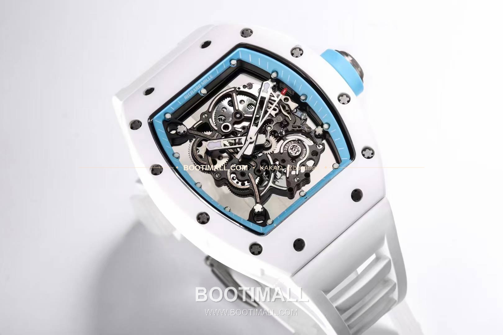 리차드밀 RM055 화이트세라믹 스켈레톤 수동 Richard Mille RM055 White Ceramic Skeleton Manual 49.9mm 2
