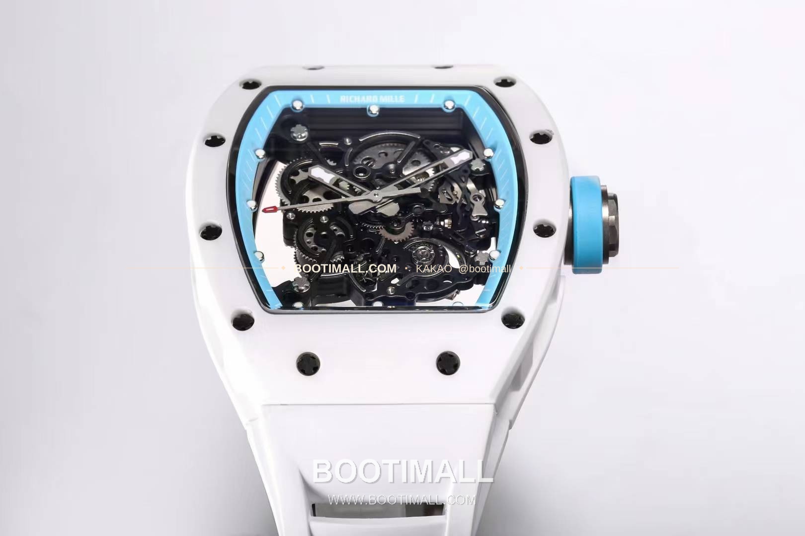 리차드밀 RM055 화이트세라믹 스켈레톤 수동 Richard Mille RM055 White Ceramic Skeleton Manual 49.9mm 6