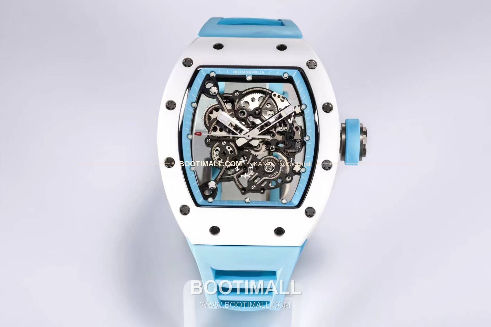 리차드밀 RM055 화이트세라믹 스켈레톤 수동 Richard Mille RM055 White Ceramic Skeleton Manual 49.9mm 1