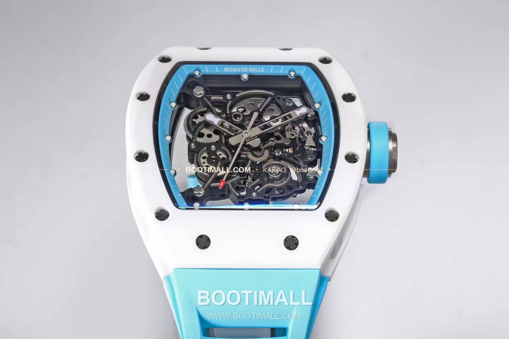 리차드밀 RM055 화이트세라믹 스켈레톤 수동 Richard Mille RM055 White Ceramic Skeleton Manual 49.9mm 6