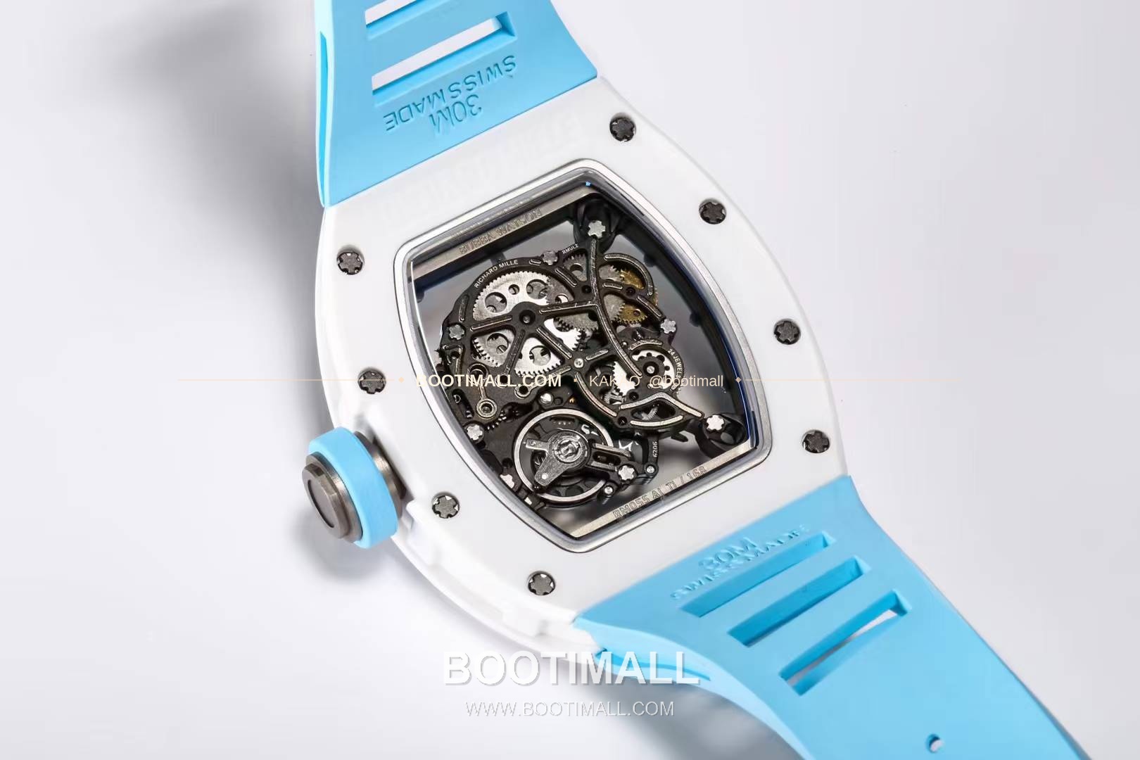 리차드밀 RM055 화이트세라믹 스켈레톤 수동 Richard Mille RM055 White Ceramic Skeleton Manual 49.9mm 8