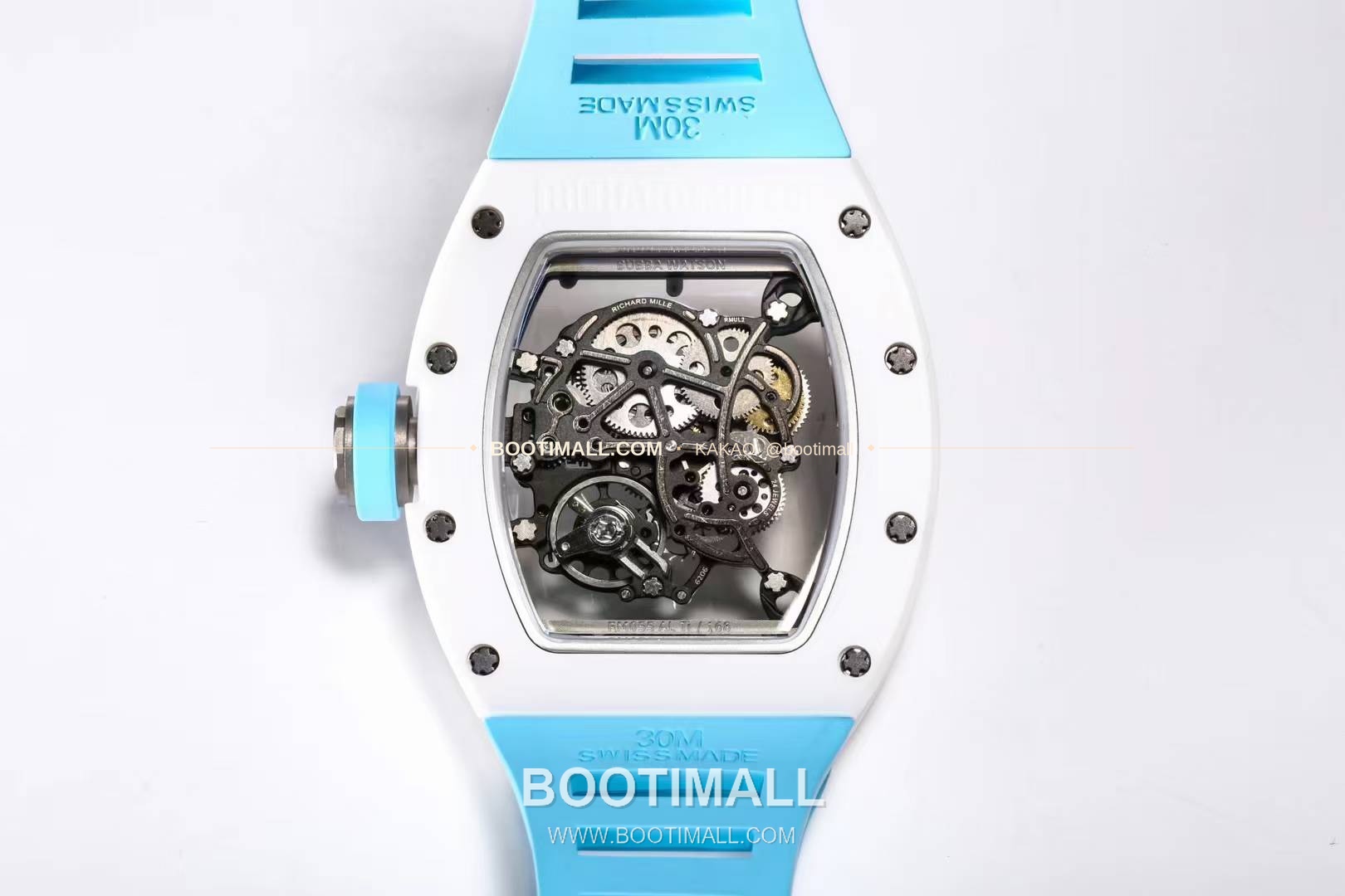 리차드밀 RM055 화이트세라믹 스켈레톤 수동 Richard Mille RM055 White Ceramic Skeleton Manual 49.9mm 9