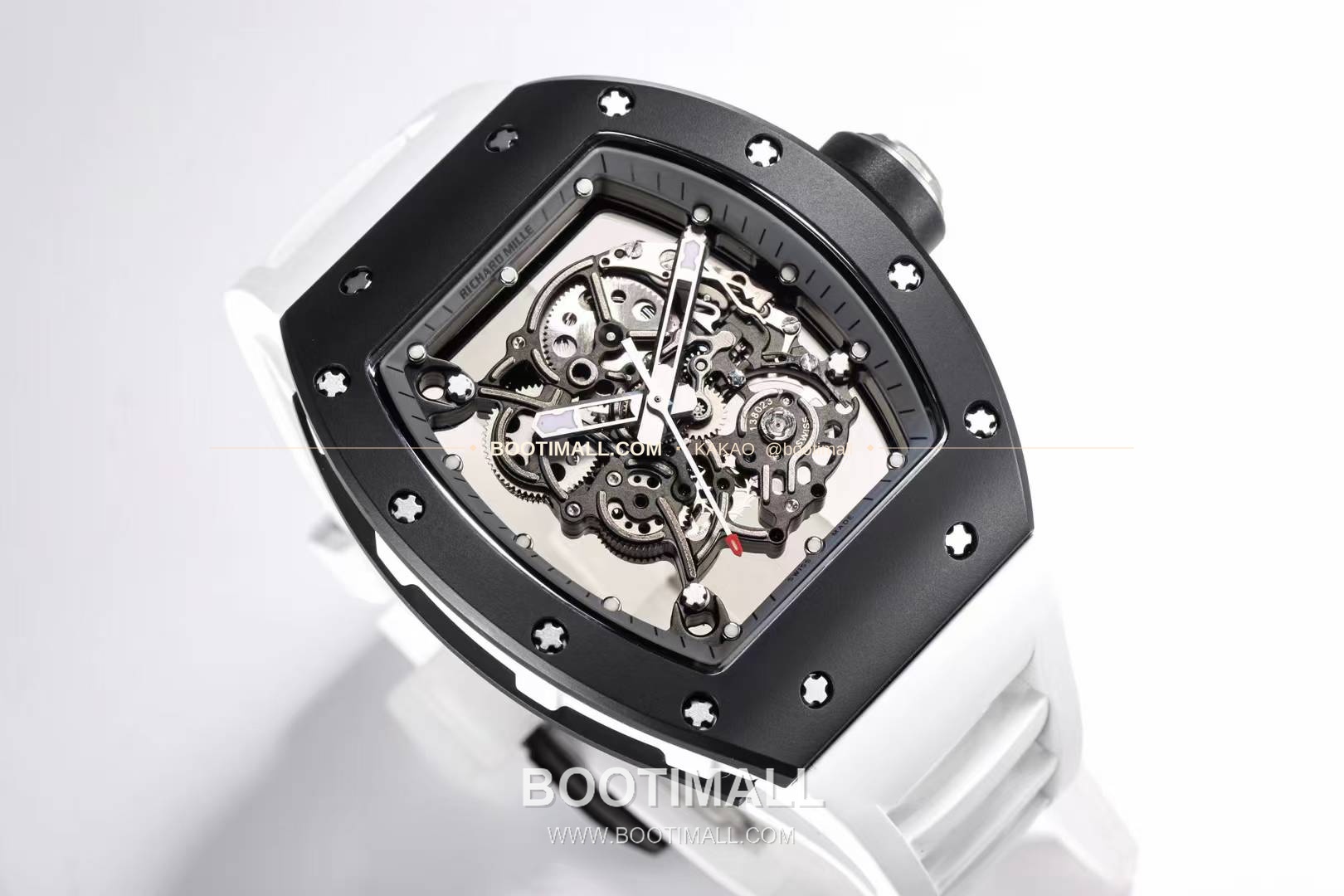 리차드밀 RM055 화이트세라믹 스켈레톤 수동 Richard Mille RM055 White Ceramic Skeleton Manual 49.9mm 2