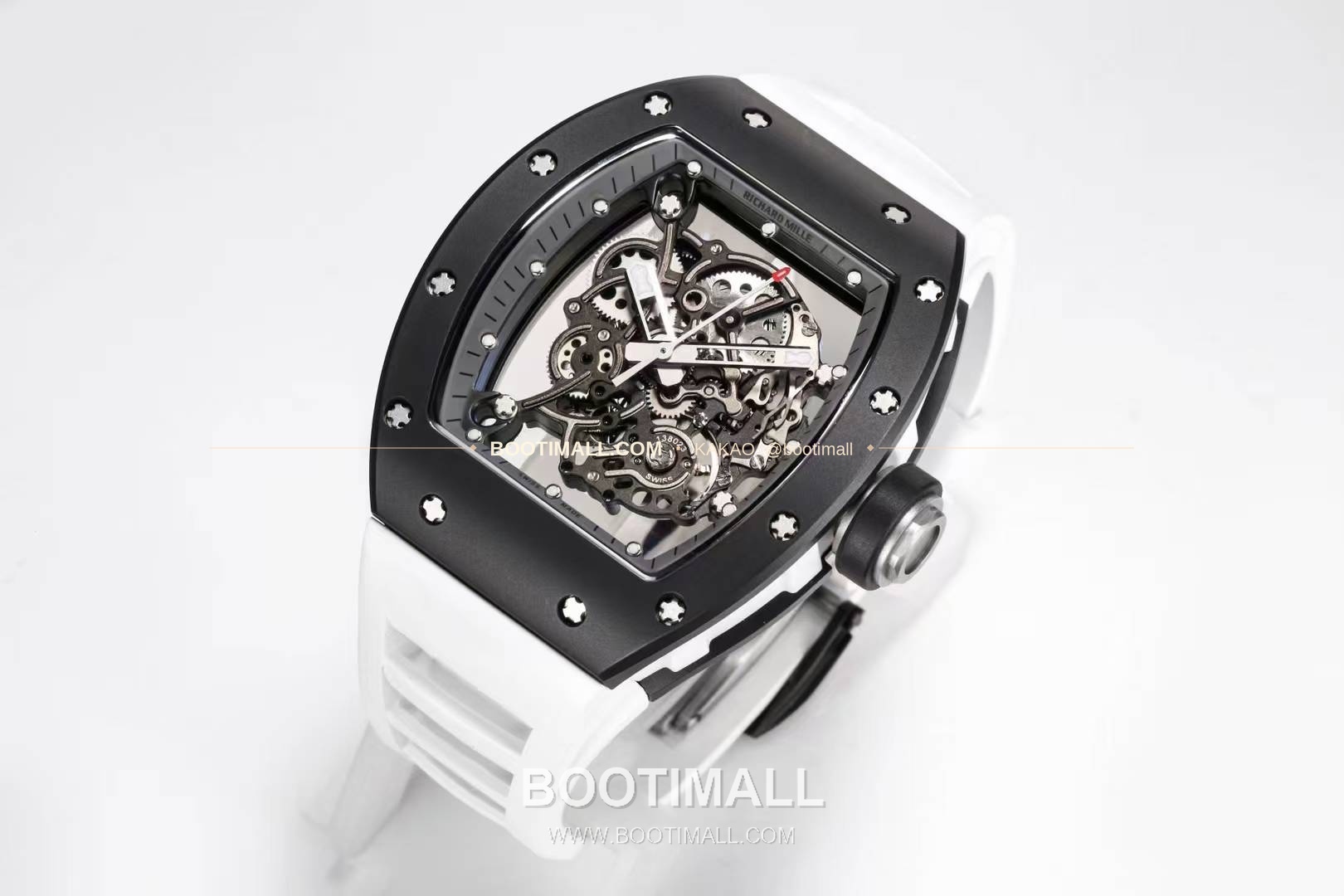 리차드밀 RM055 화이트세라믹 스켈레톤 수동 Richard Mille RM055 White Ceramic Skeleton Manual 49.9mm 3