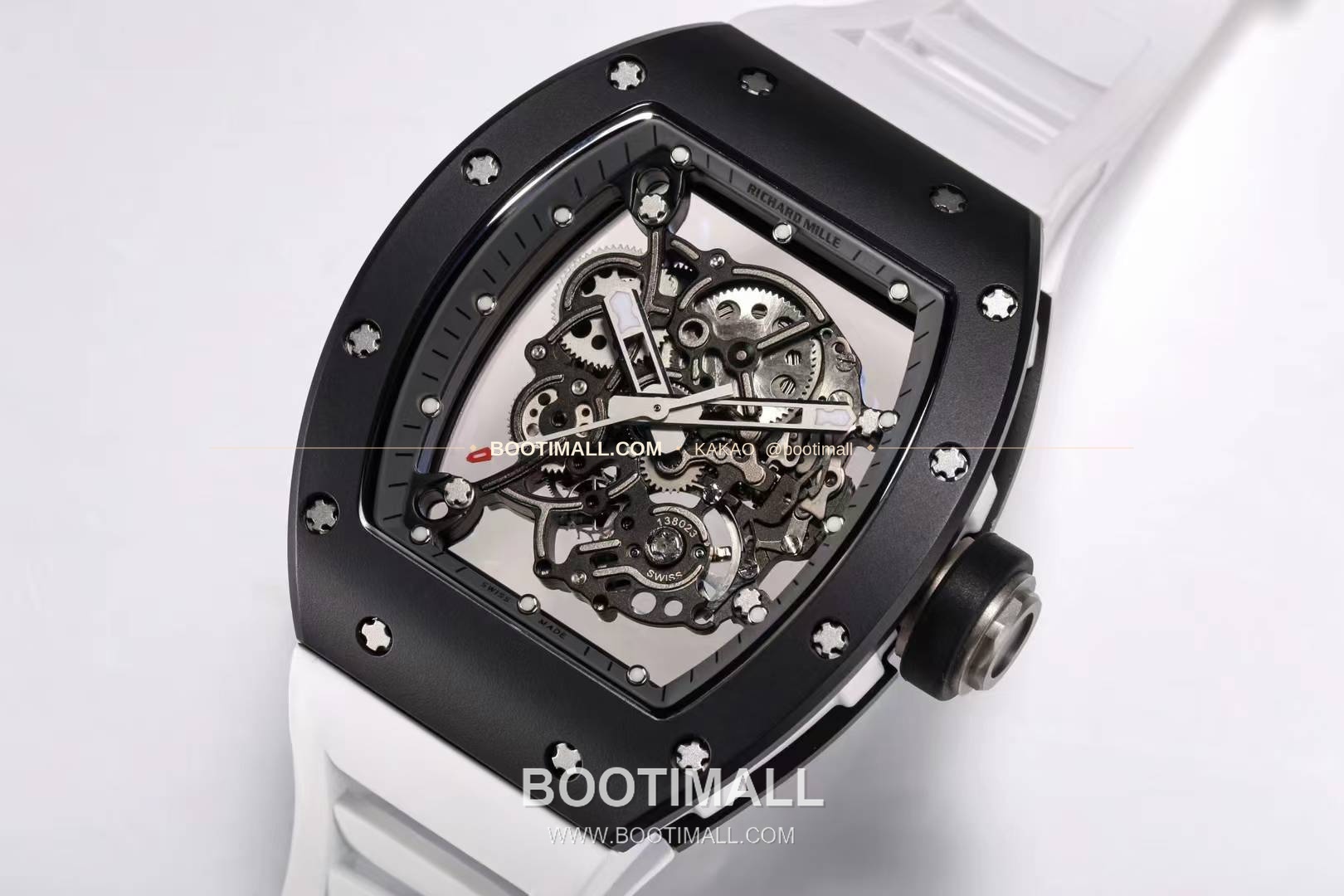 리차드밀 RM055 화이트세라믹 스켈레톤 수동 Richard Mille RM055 White Ceramic Skeleton Manual 49.9mm 6
