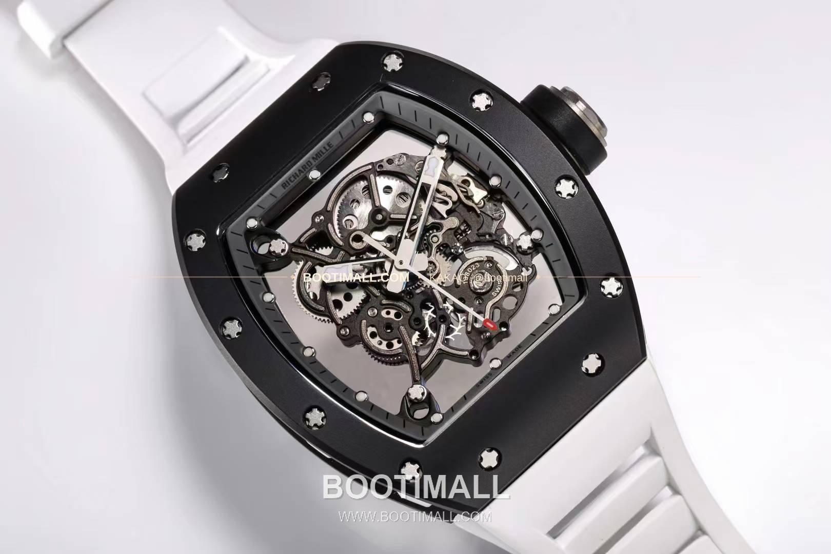 리차드밀 RM055 화이트세라믹 스켈레톤 수동 Richard Mille RM055 White Ceramic Skeleton Manual 49.9mm 7