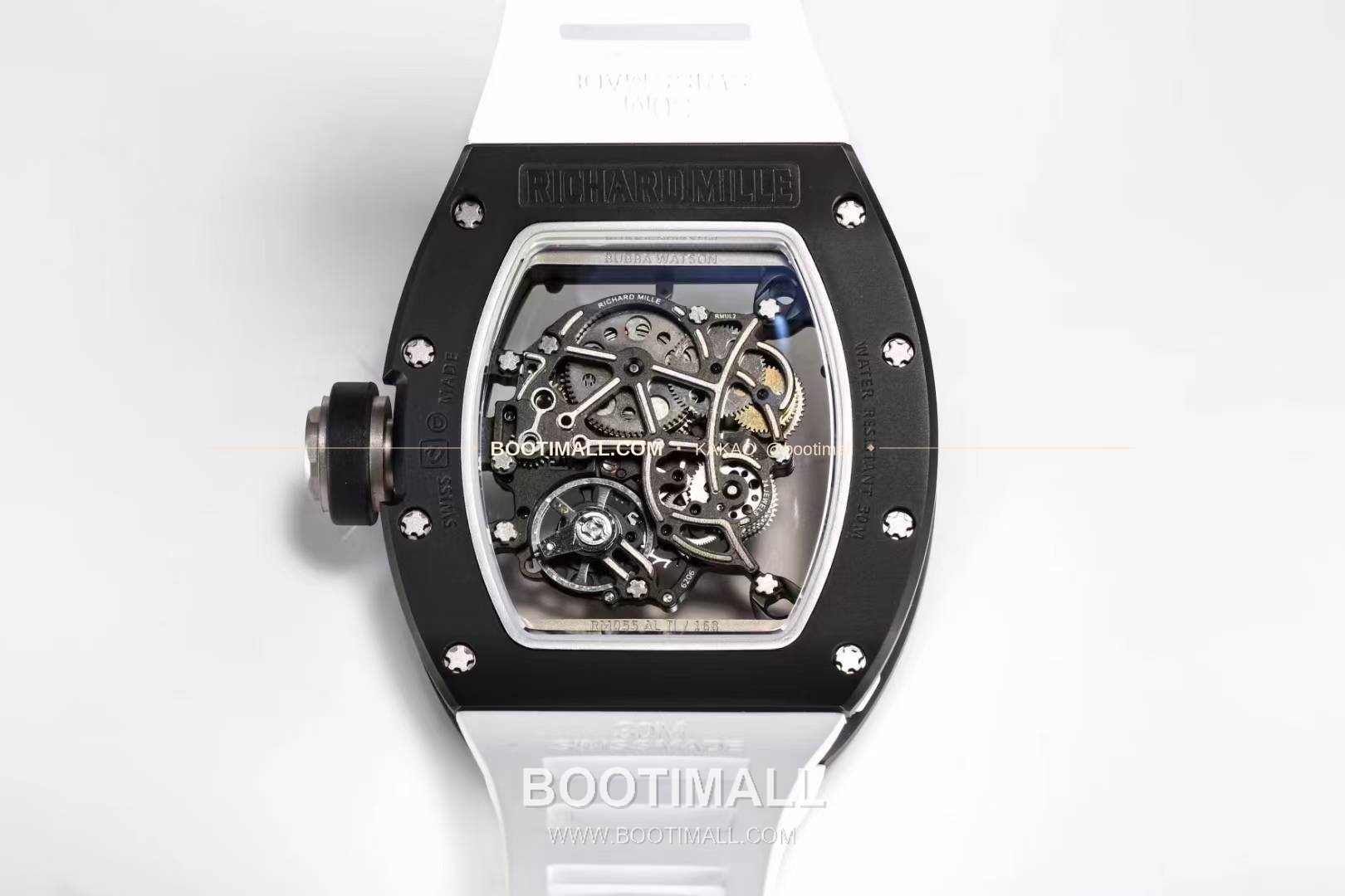 리차드밀 RM055 화이트세라믹 스켈레톤 수동 Richard Mille RM055 White Ceramic Skeleton Manual 49.9mm 9