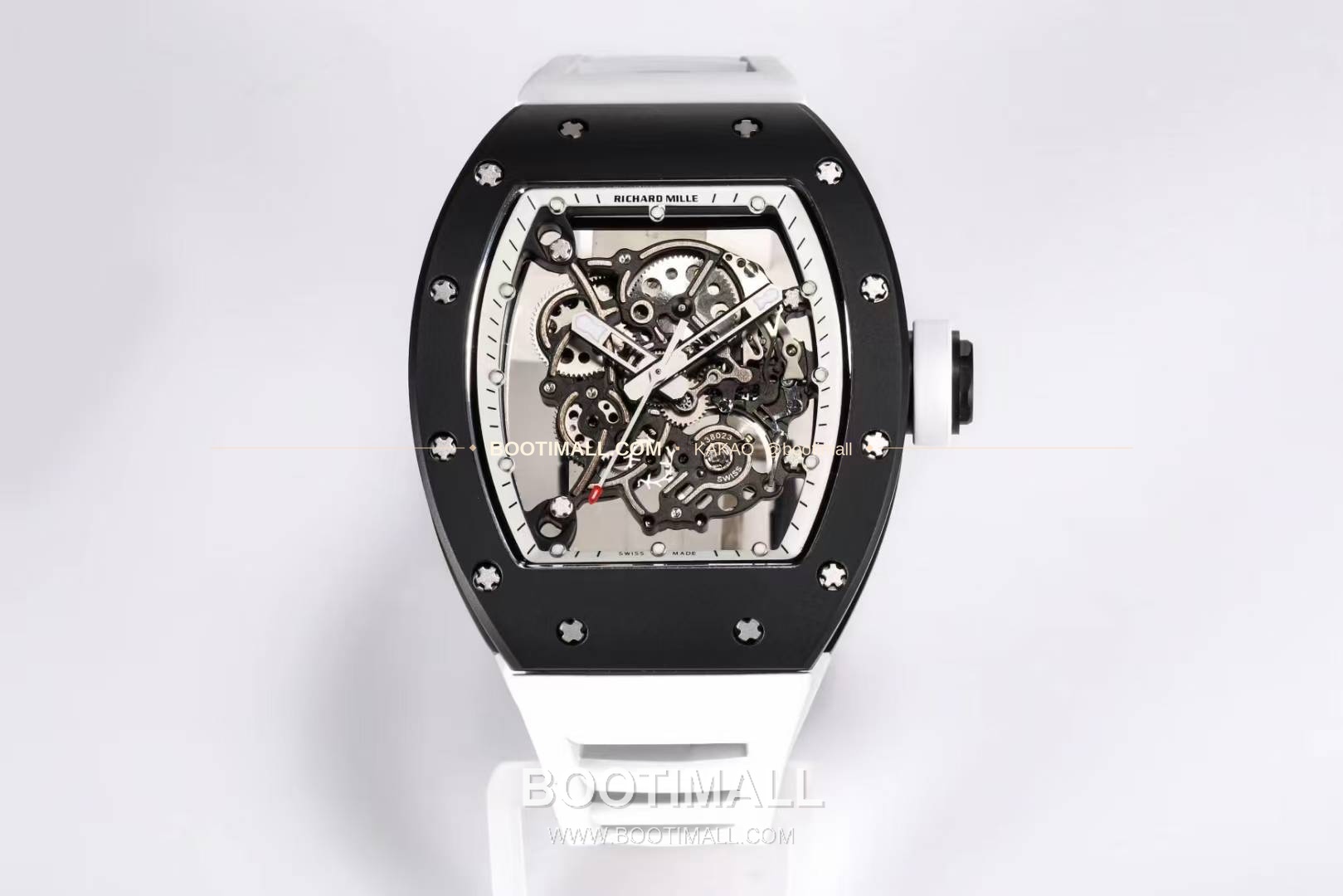 리차드밀 RM055 화이트세라믹 스켈레톤 수동 Richard Mille RM055 White Ceramic Skeleton Manual 49.9mm 1