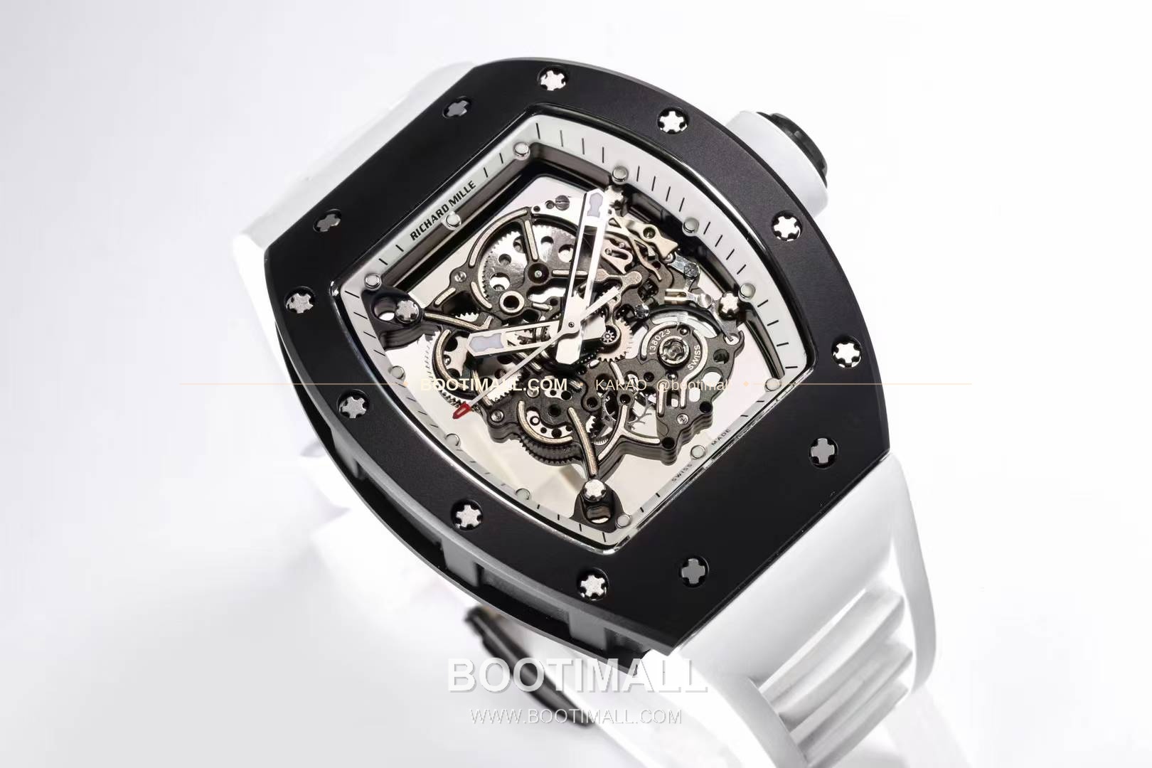 리차드밀 RM055 화이트세라믹 스켈레톤 수동 Richard Mille RM055 White Ceramic Skeleton Manual 49.9mm 2