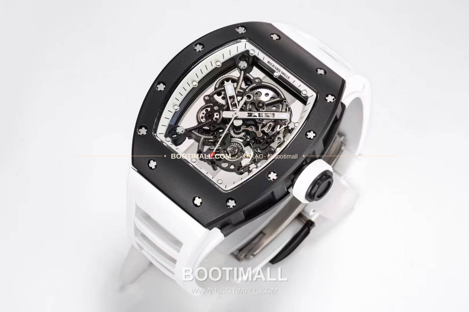 리차드밀 RM055 화이트세라믹 스켈레톤 수동 Richard Mille RM055 White Ceramic Skeleton Manual 49.9mm 3