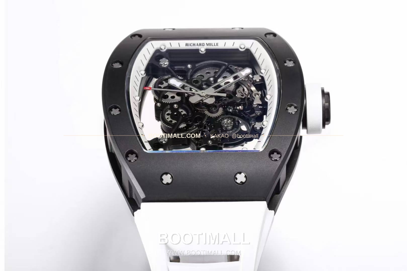 리차드밀 RM055 화이트세라믹 스켈레톤 수동 Richard Mille RM055 White Ceramic Skeleton Manual 49.9mm 6