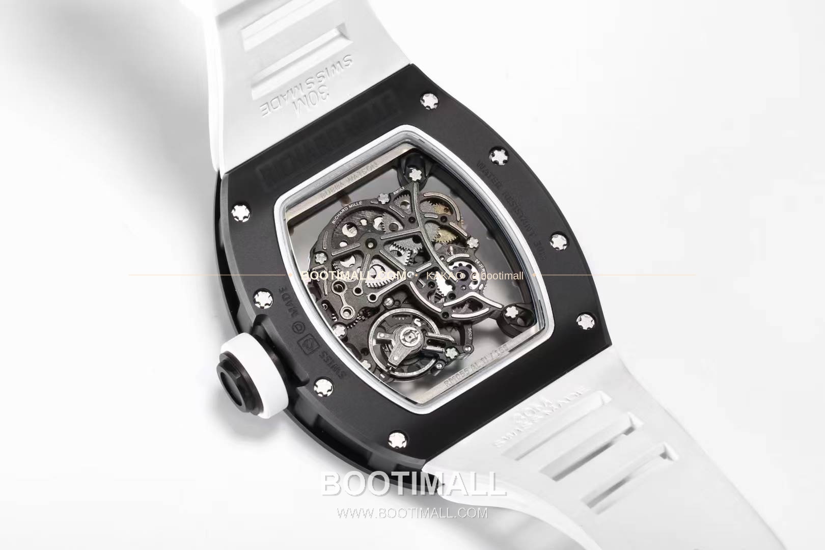 리차드밀 RM055 화이트세라믹 스켈레톤 수동 Richard Mille RM055 White Ceramic Skeleton Manual 49.9mm 8