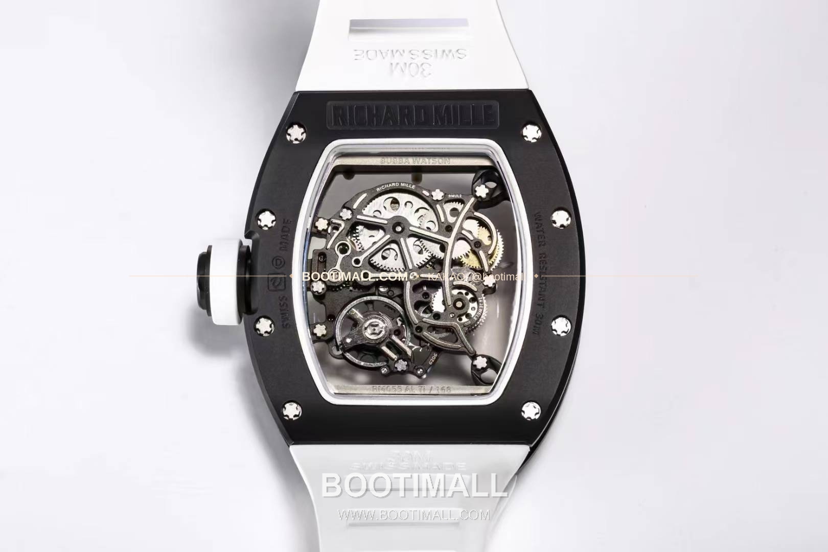 리차드밀 RM055 화이트세라믹 스켈레톤 수동 Richard Mille RM055 White Ceramic Skeleton Manual 49.9mm 9