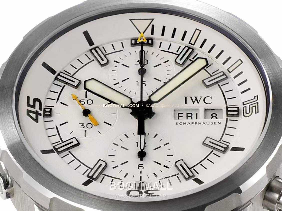 IWC 아쿠아타이머 스틸 블랙다이얼 크로노그래프 오토매틱 IWC Aquatimer Steel Black Dial Chronograph Automatic 44mm 6
