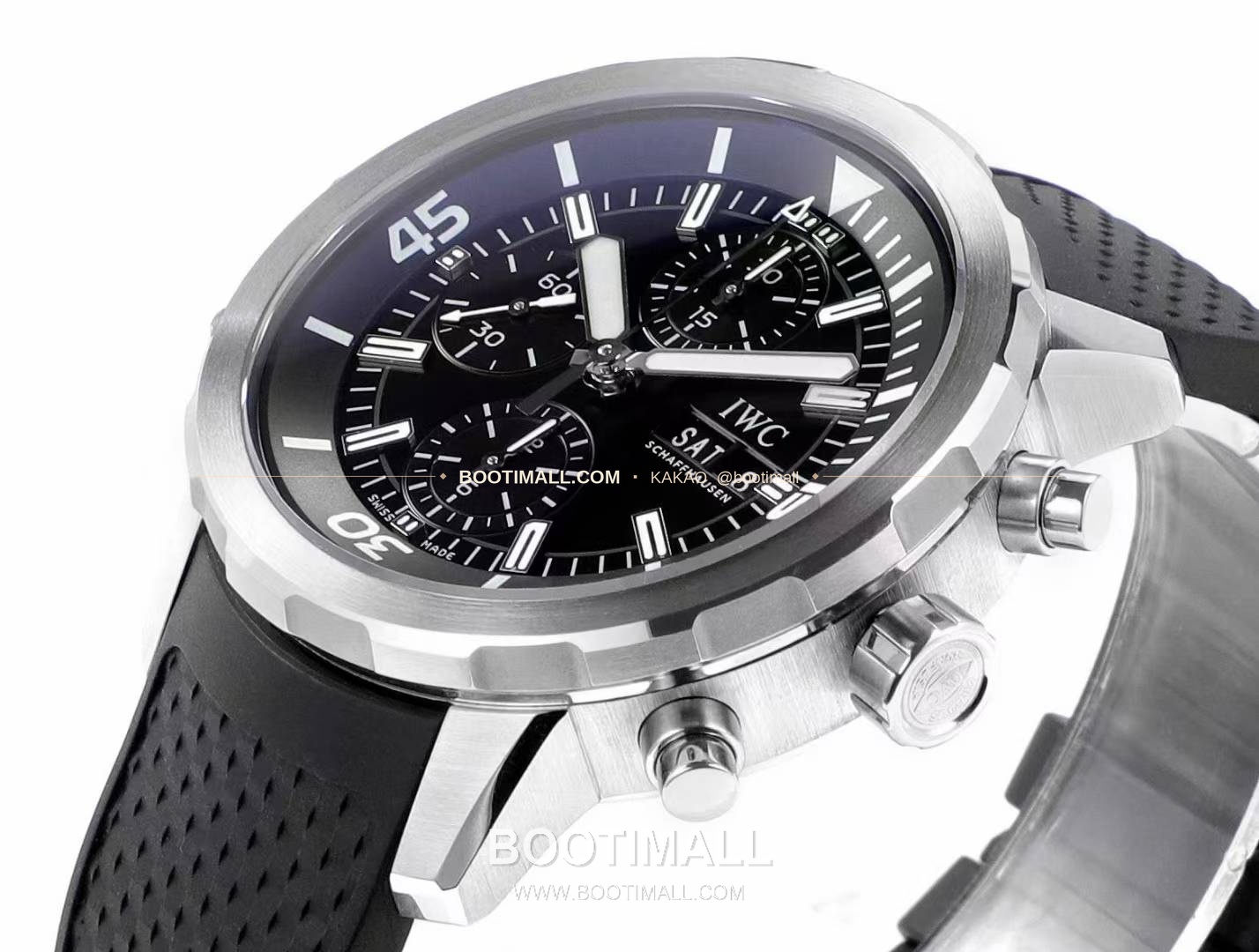 IWC 아쿠아타이머 스틸 블랙다이얼 크로노그래프 오토매틱 IWC Aquatimer Steel Black Dial Chronograph Automatic 44mm 4