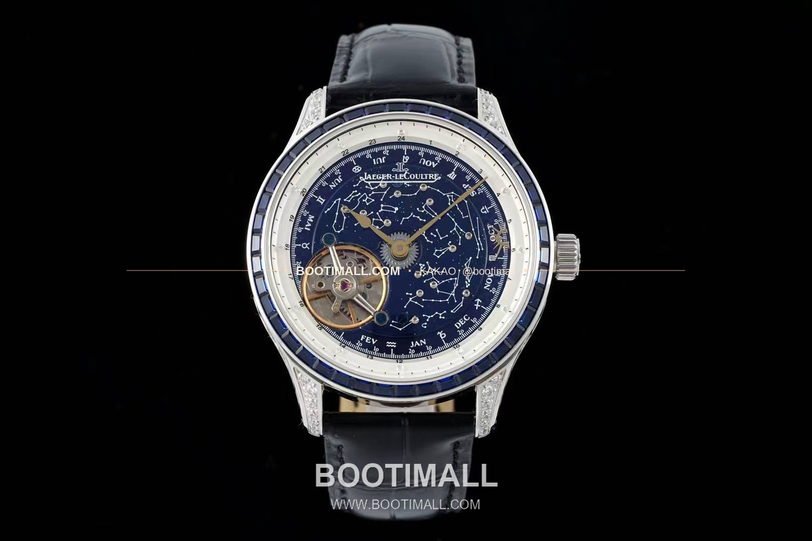 예거르쿨트르 마스터 스틸 블루아벤츄린 오비탈투르비옹 수동 Jaeger LeCoultre Master Steel Blue Aventurine Orbital Tourbillon Manual 43mm 1